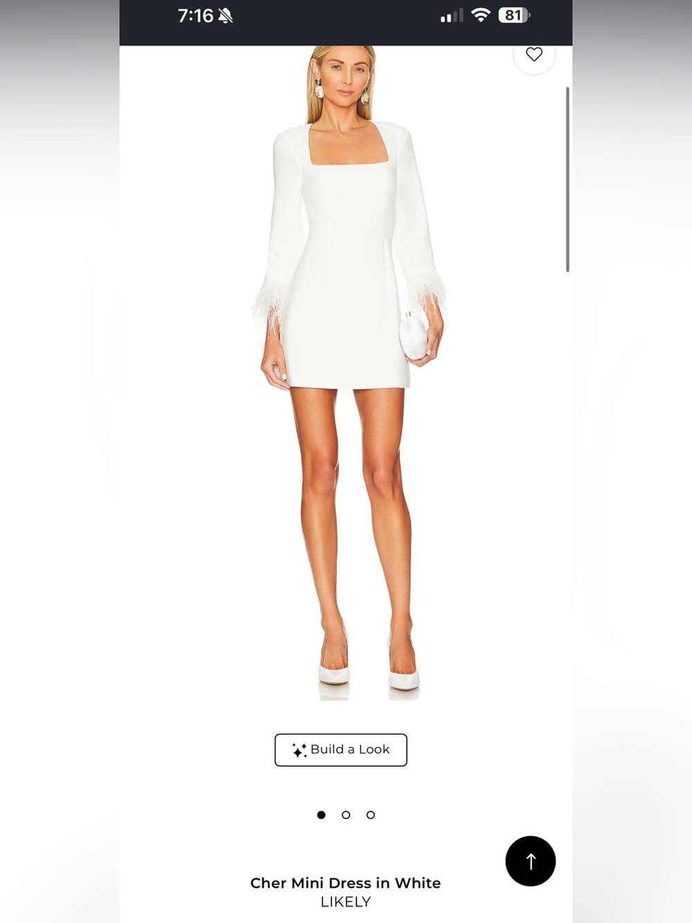Likely Cher Mini Dress in White